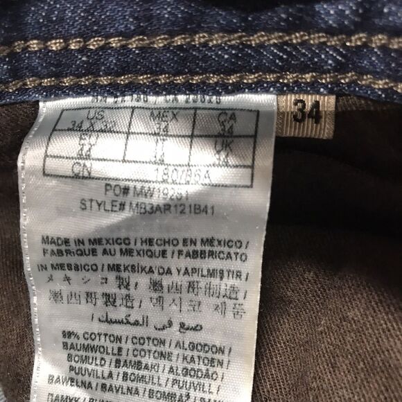 GUESS Jean Men 36x32 (34/32 tag) Regular Straight Whisker Faded - Picture 14 of 16